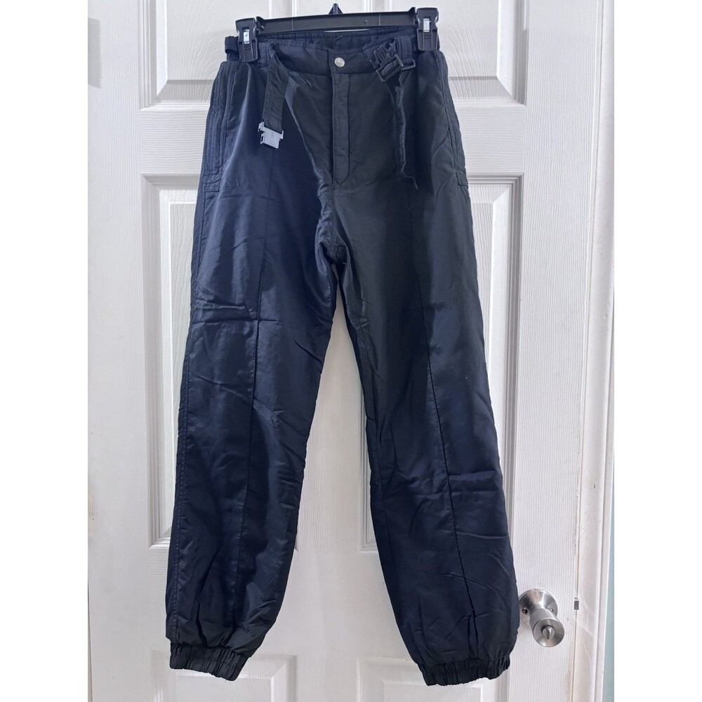 Sportina Snow Pants Juniors Size 14 Black With Pockets And Leg Cuffs